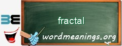WordMeaning blackboard for fractal